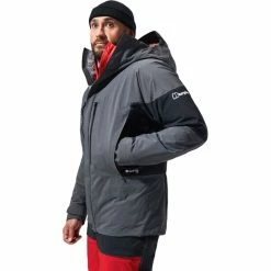 Berghaus MTN Guide GTX Pro Jacket Men grey pinstripe/jet black -Rain jackets Men Sales Store berghaus mtn guide gtx pro jacket men grey pinstripe jet black 3