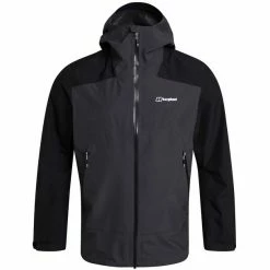 Berghaus Paclite Peak Vented Shell Jacket Men grey pinstripe/jet black