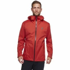 Black Diamond Stormline Stretch Rain Shell Jacket Men red rock