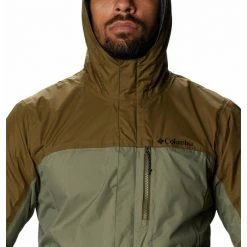 Columbia Pouring Adventure II Jacket Men stone green/new olive -Rain jackets Men Sales Store columbia pouring adventure ii jacke herren stone green new olive 5