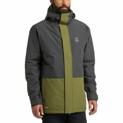 Haglöfs Salix Proof Mimic Parka Men magnetite/olive green -Rain jackets Men Sales Store hagloefs salix proof mimic parka men magnetite olive green 3