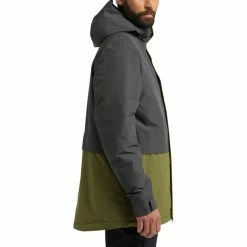 Haglöfs Salix Proof Mimic Parka Men magnetite/olive green -Rain jackets Men Sales Store hagloefs salix proof mimic parka men magnetite olive green 5