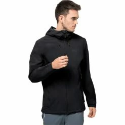 Jack Wolfskin Highest Peak 2.5L Jacket Men black -Rain jackets Men Sales Store jack wolfskin highest peak 25l jacket men black 2