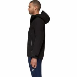 Mammut Crater HS Hooded Jacket Men black -Rain jackets Men Sales Store mammut crater hs hooded jacket men black 3