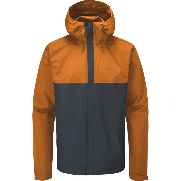 Rab Downpour Eco Jacket Men marmalade/beluga 3 Rab Downpour Eco Jacket Men marmalade/beluga