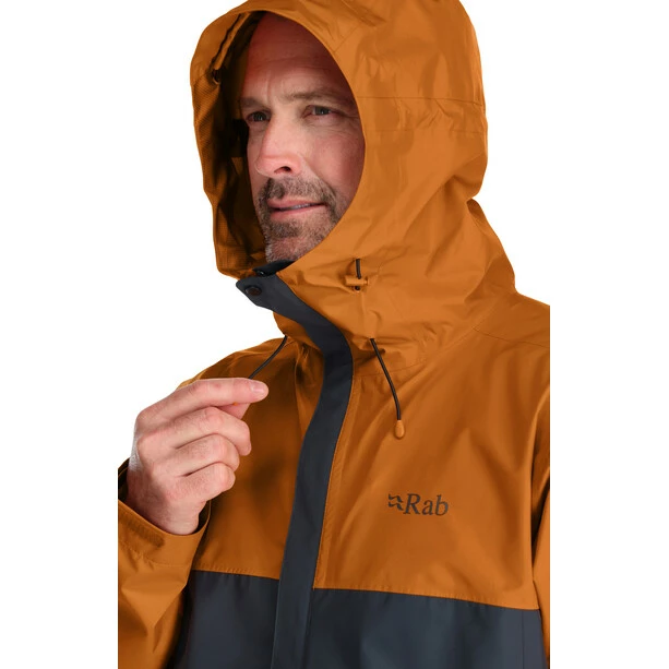 Rab Downpour Eco Jacket Men marmalade/beluga 4 Rab Downpour Eco Jacket Men marmalade/beluga - Image 2