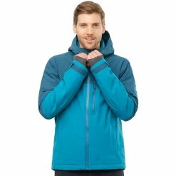 Salomon Untracked Jacket Men mallard blue/barrier reef/heather 10 Salomon Untracked Jacket Men mallard blue/barrier reef/heather -Rain jackets Men Sales Store salomon untracked jacket men mallard blue barrier reef heather 3