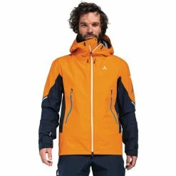 Schöffel Cimerlo 3L Jacket Men blazing marigold -Rain jackets Men Sales Store schoeffel cimerlo 3l jacket men blazing marigold 3