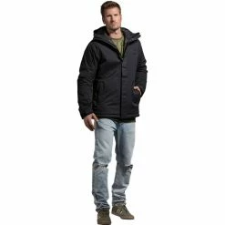 Tatonka Stir Hooded Parka Men dark black -Rain jackets Men Sales Store tatonka stir hooded parka men dark black 3